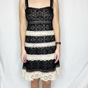 NANETTE LEPORE | Feel The Music Striped Lace Dress